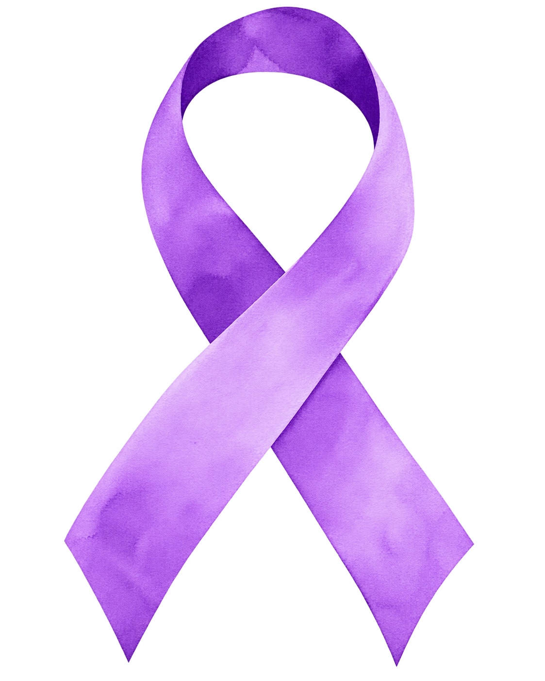 Lavender cancer awareness ribbon